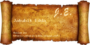 Jakubik Edda névjegykártya